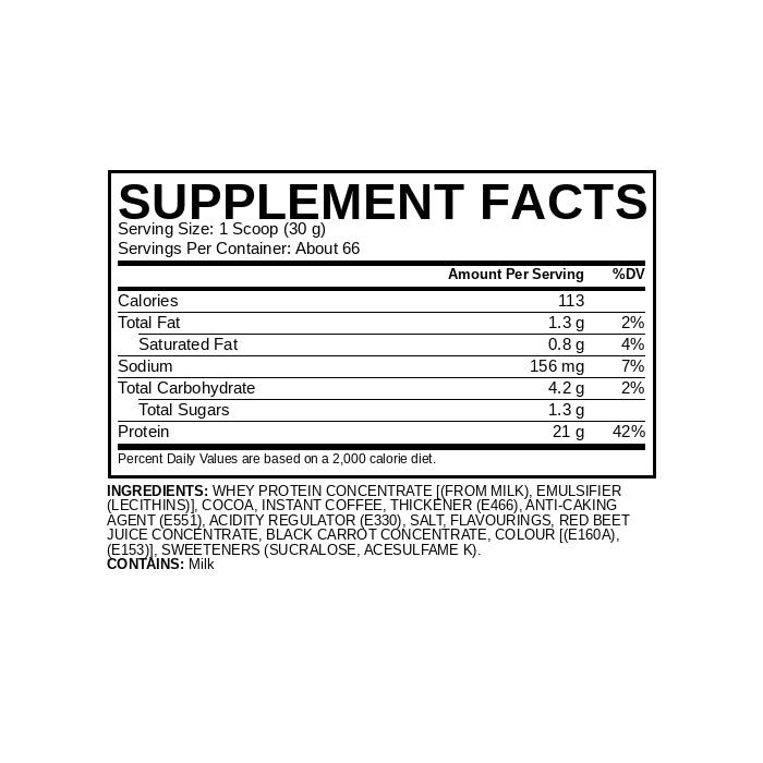 Gold Whey Supplement Facts