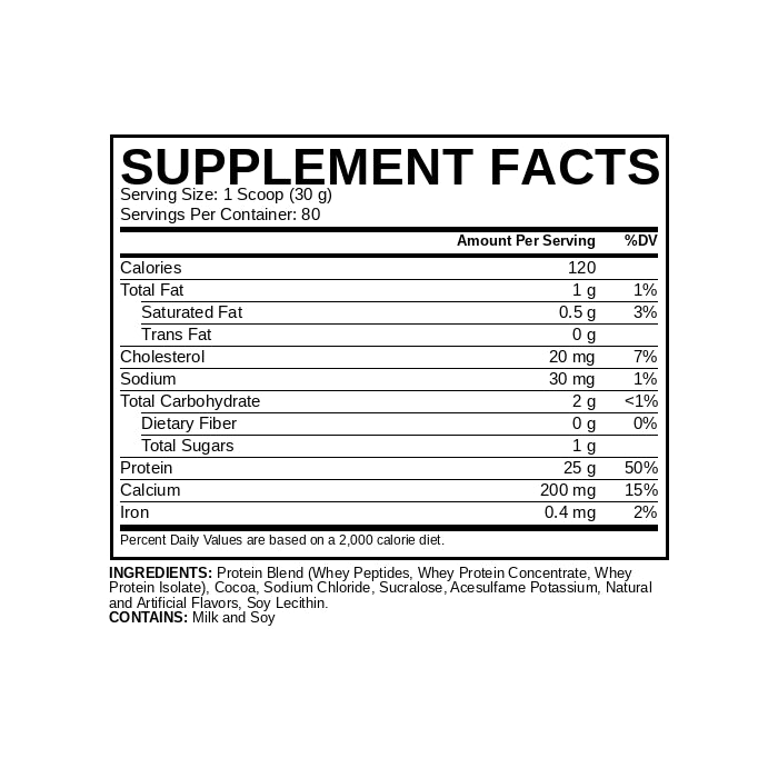 Prostar Supplement Facts