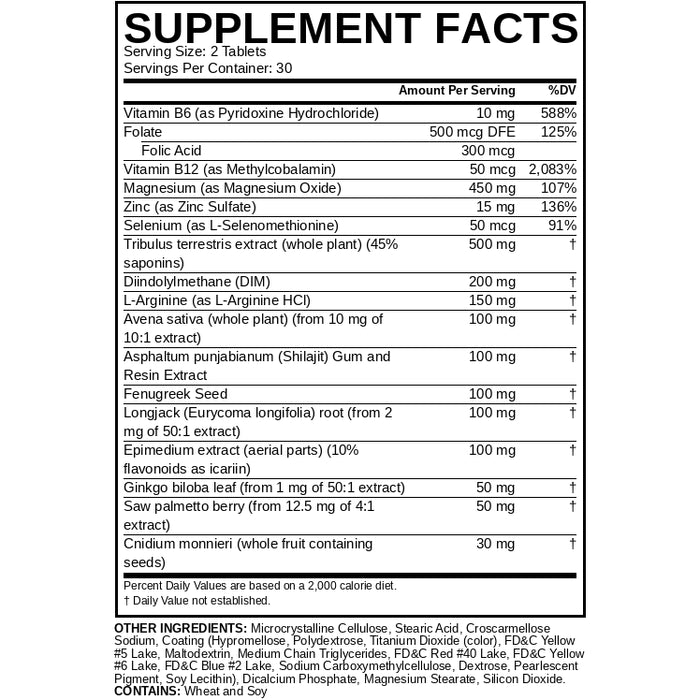 GAT Testrol Gold ES Supplement Facts