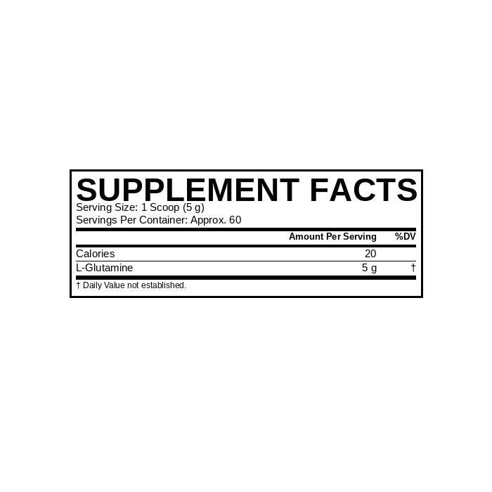 Muscle Tech Platinum Glutamine Supplement Facts