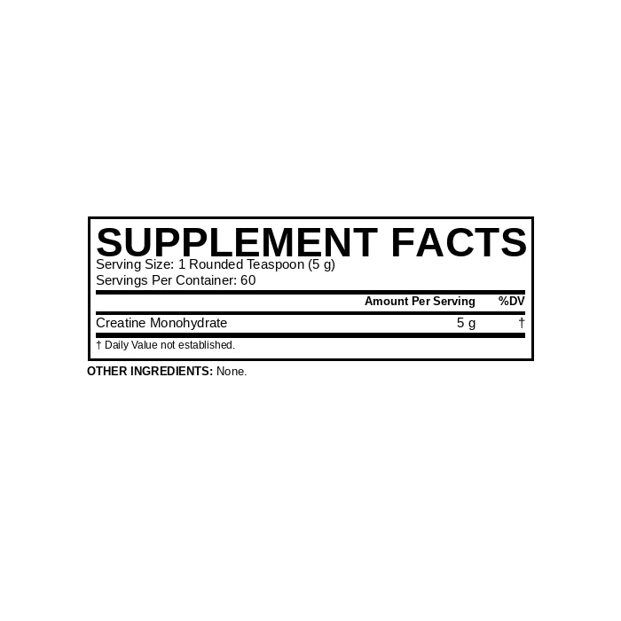 ON Creatine Supplement Facts