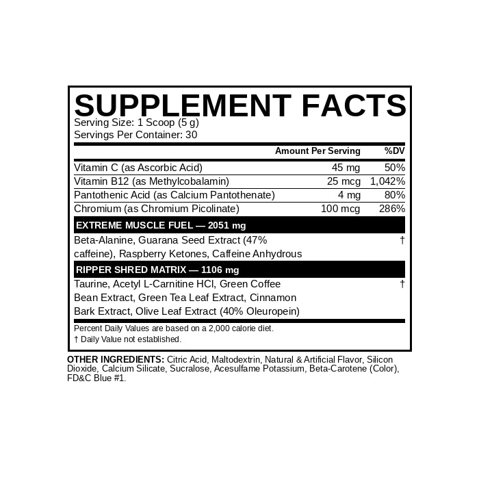 The Ripper Supplement Facts